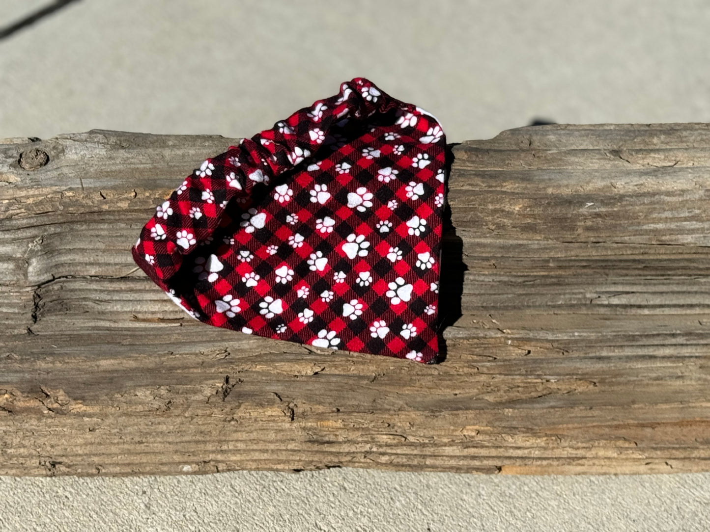 Paws Flannel bandana