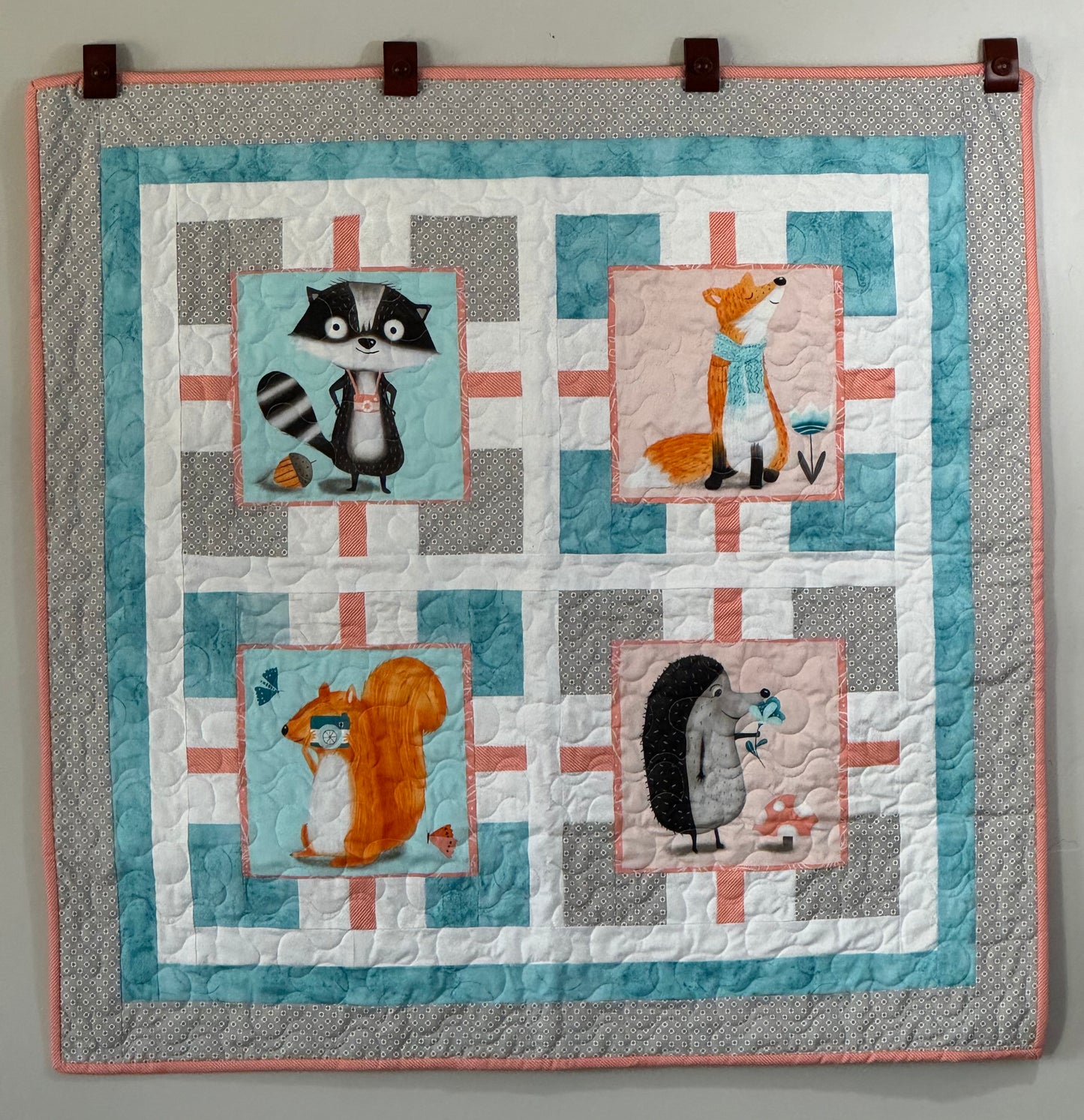 Quilt and Pillow Forest Animals Bundle