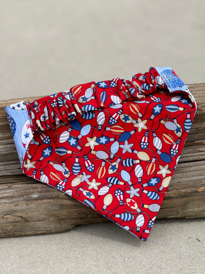 Fourth July Balloons Dog Bandana