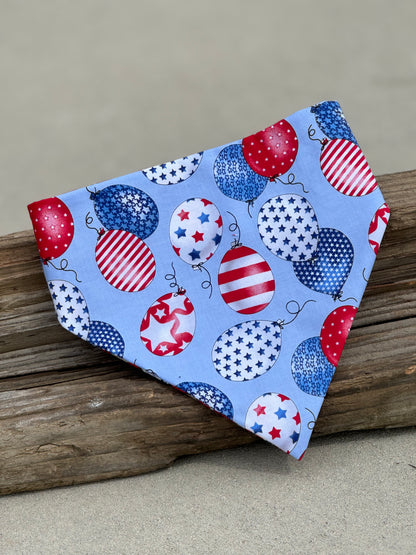 Fourth July Balloons Dog Bandana