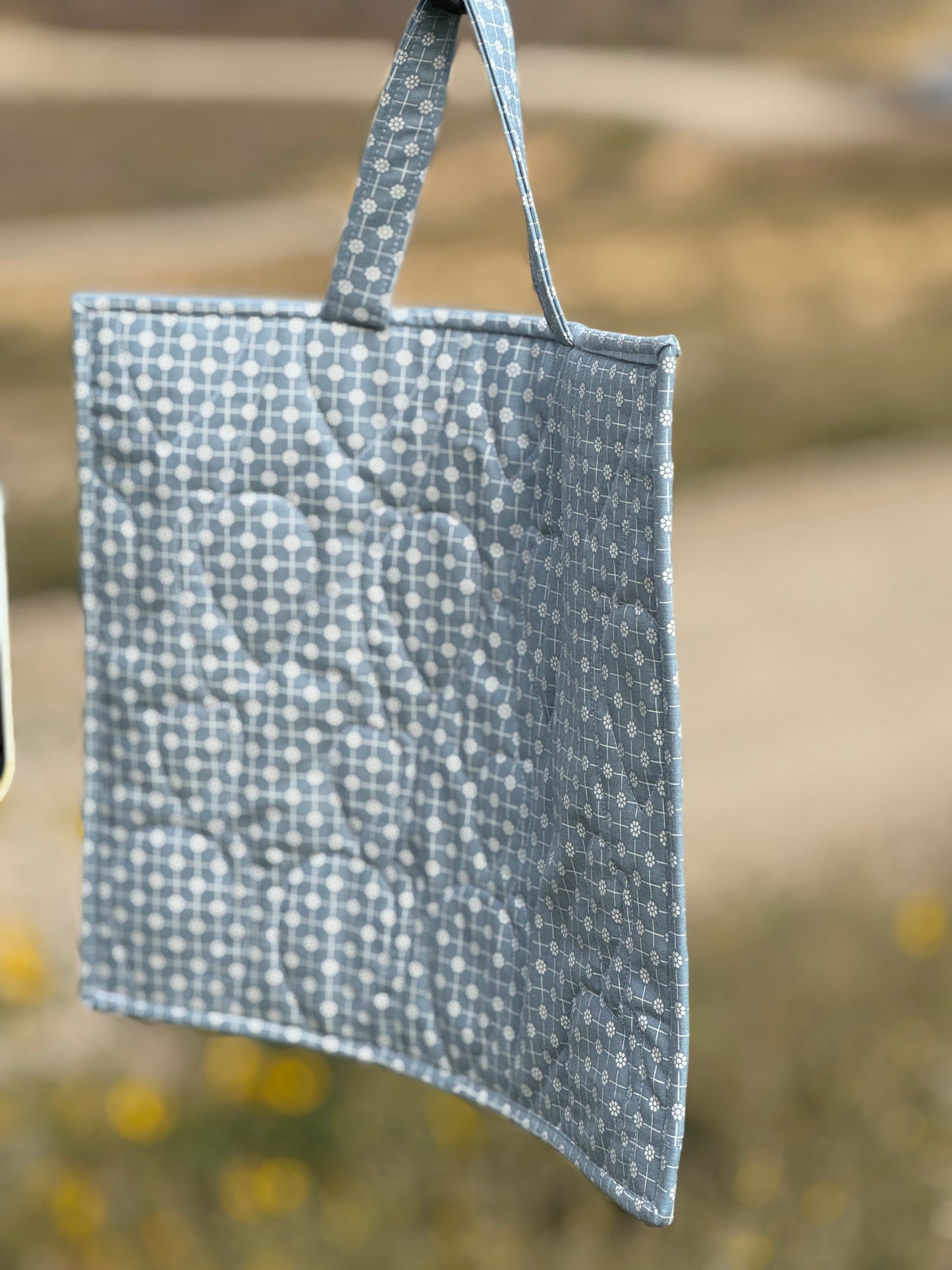 Multi-use Project Bag with Vinyl Front - Flower Stamps